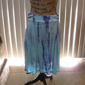 NWT Nine West blue aqua tiedye skirt S small